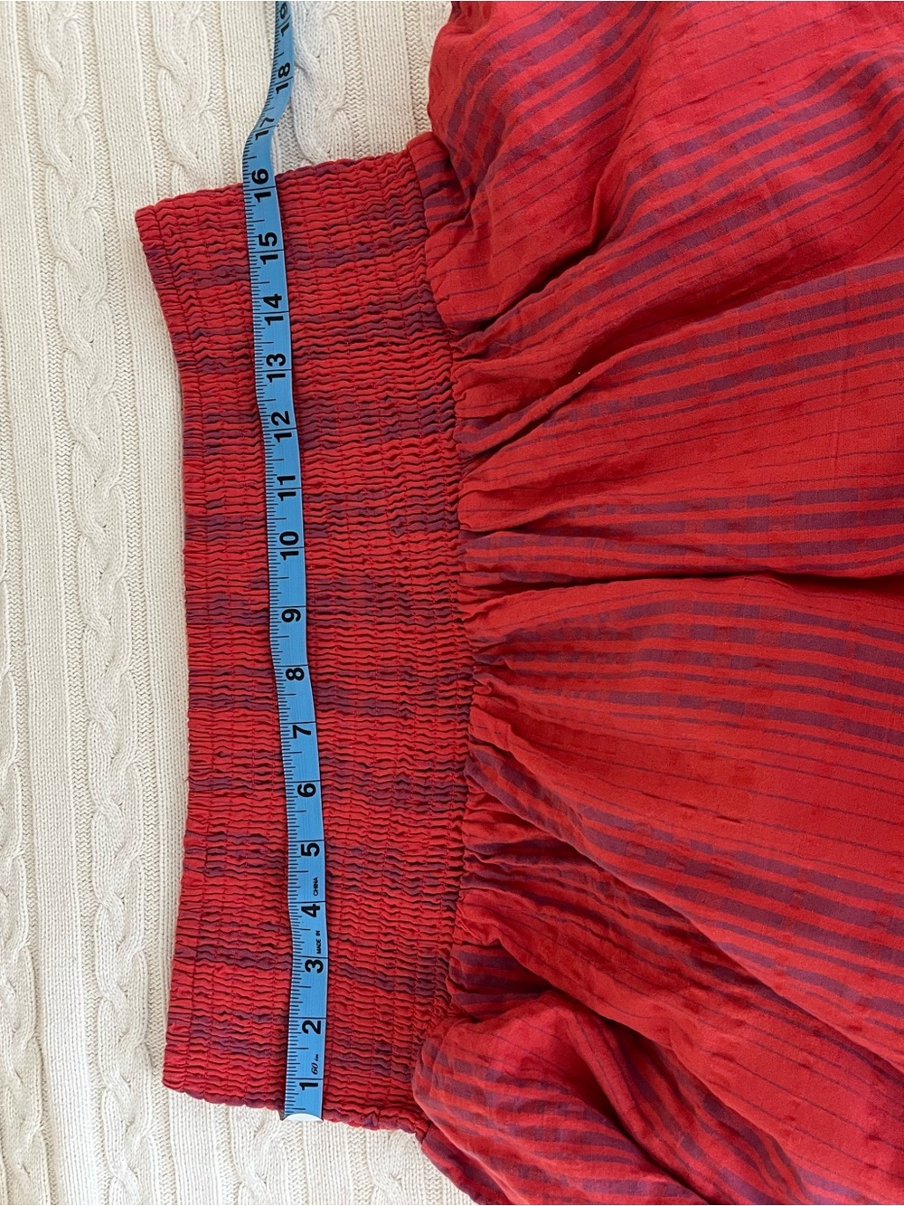 Universal Thread Red & Blue Tiered Midi Skirt - Picture 6 of 7